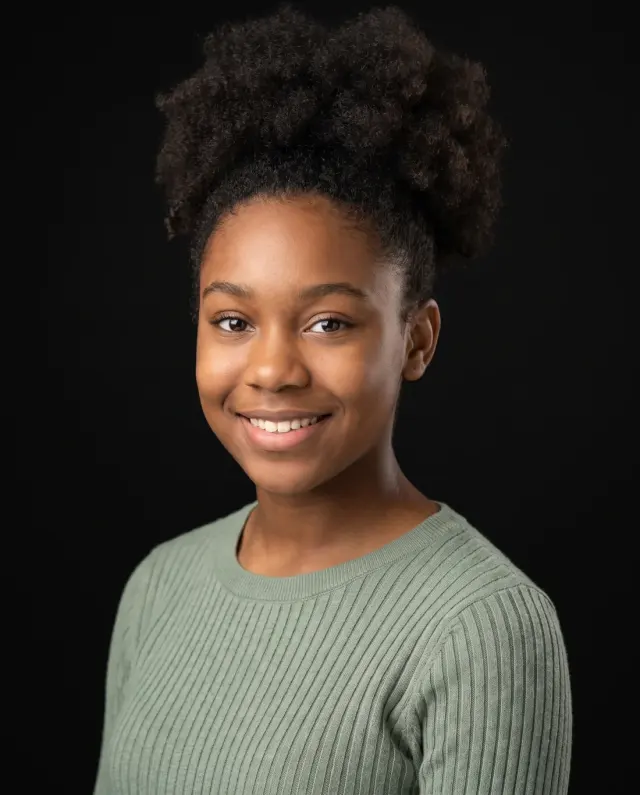 Young actor headshot of a teenage girl — photographed by ConneryFilm, Los Angeles
