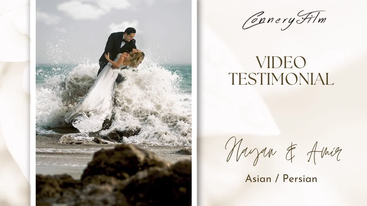 Amir and Hayan speaking about their wedding film